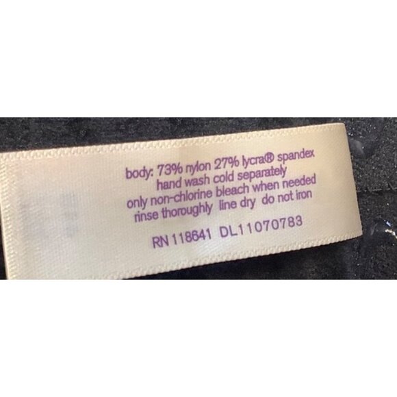 Cacique Women Sz 44B Black Strapless Bra Nylon Lycra Padded Underwire Intimates - Picture 4 of 5